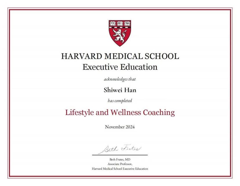 Harvard Medical School Certificate