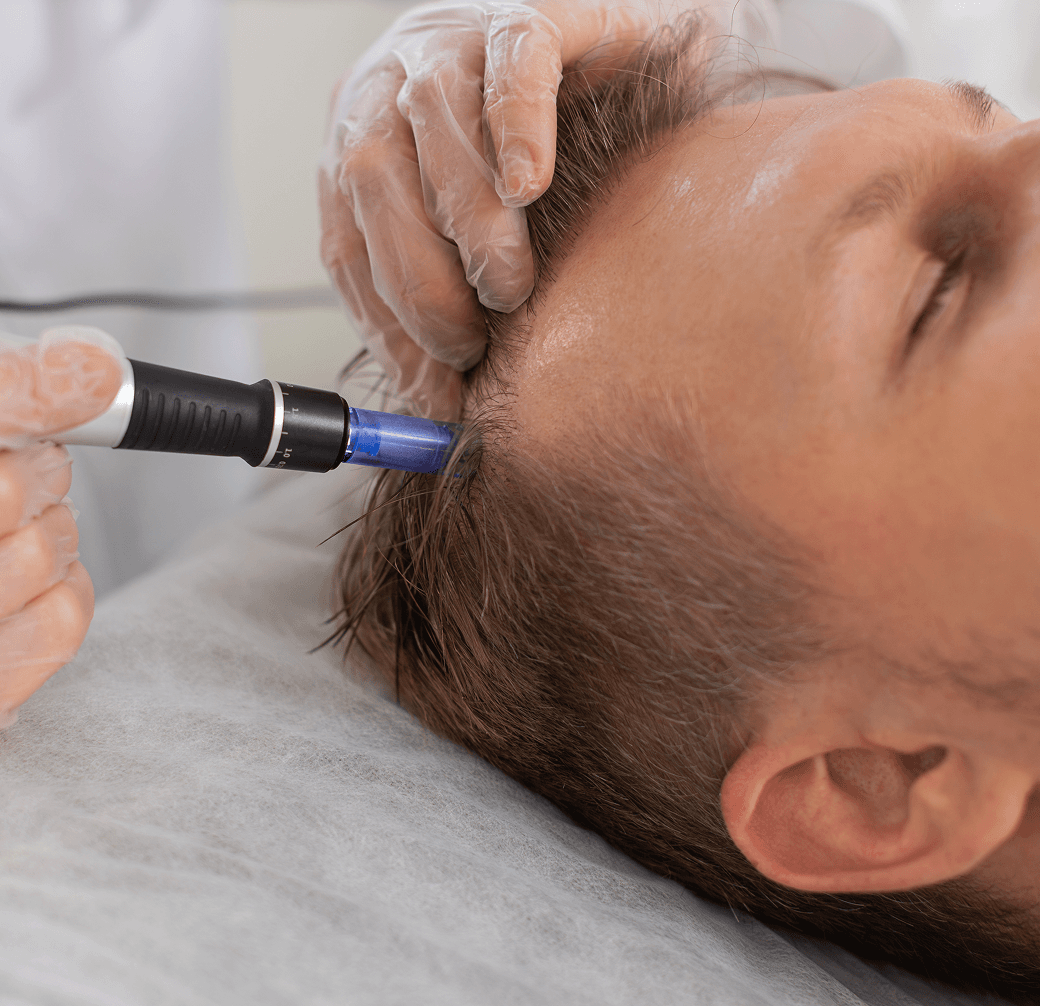 Scalp Microneedling demonstration
