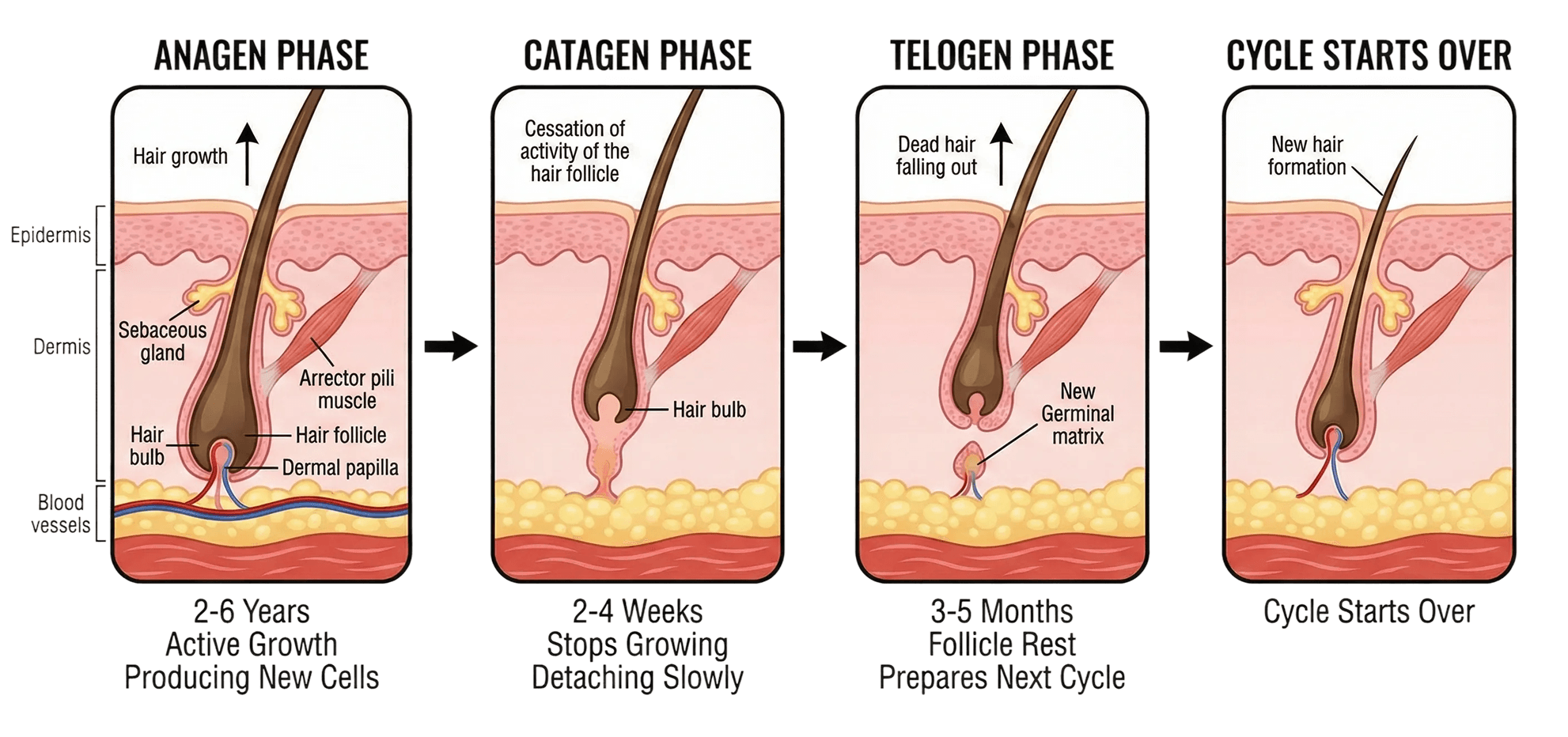 Hair Growth Cycle Phases